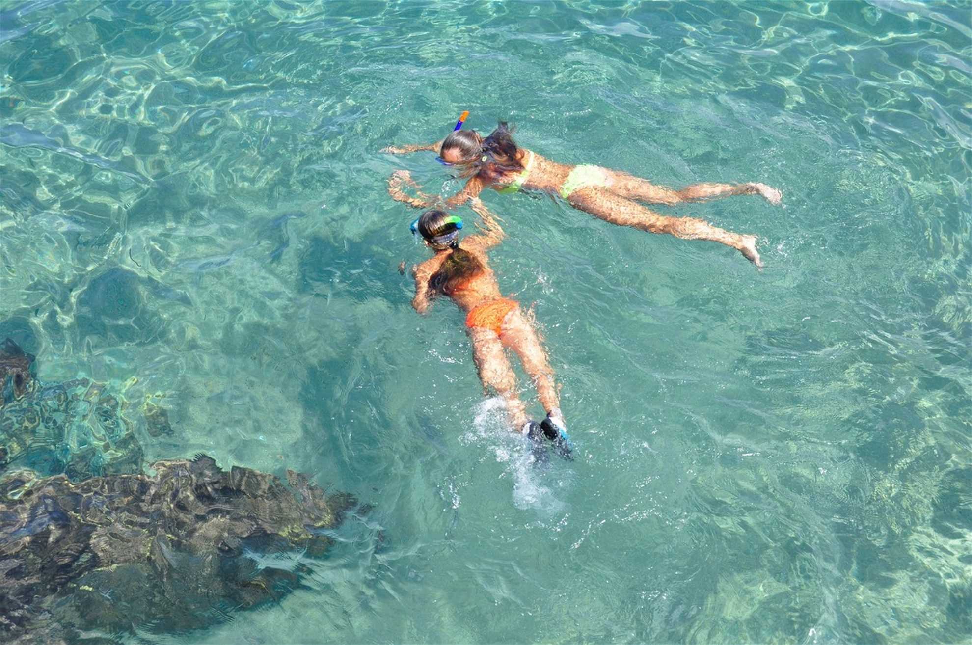 Children Snorkeling in the Adriatic Sea