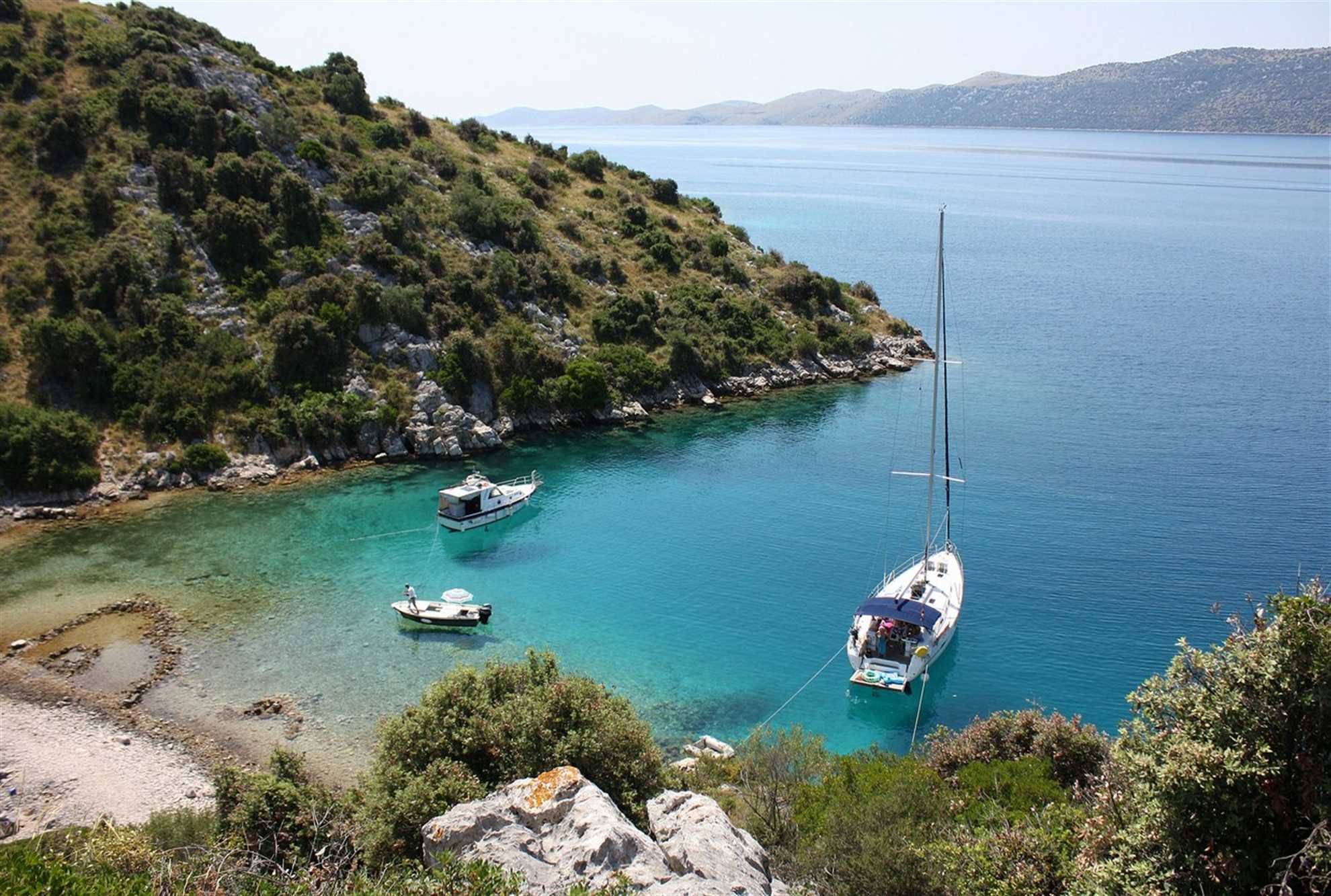 Peaceful bay, Brac island, Croatia