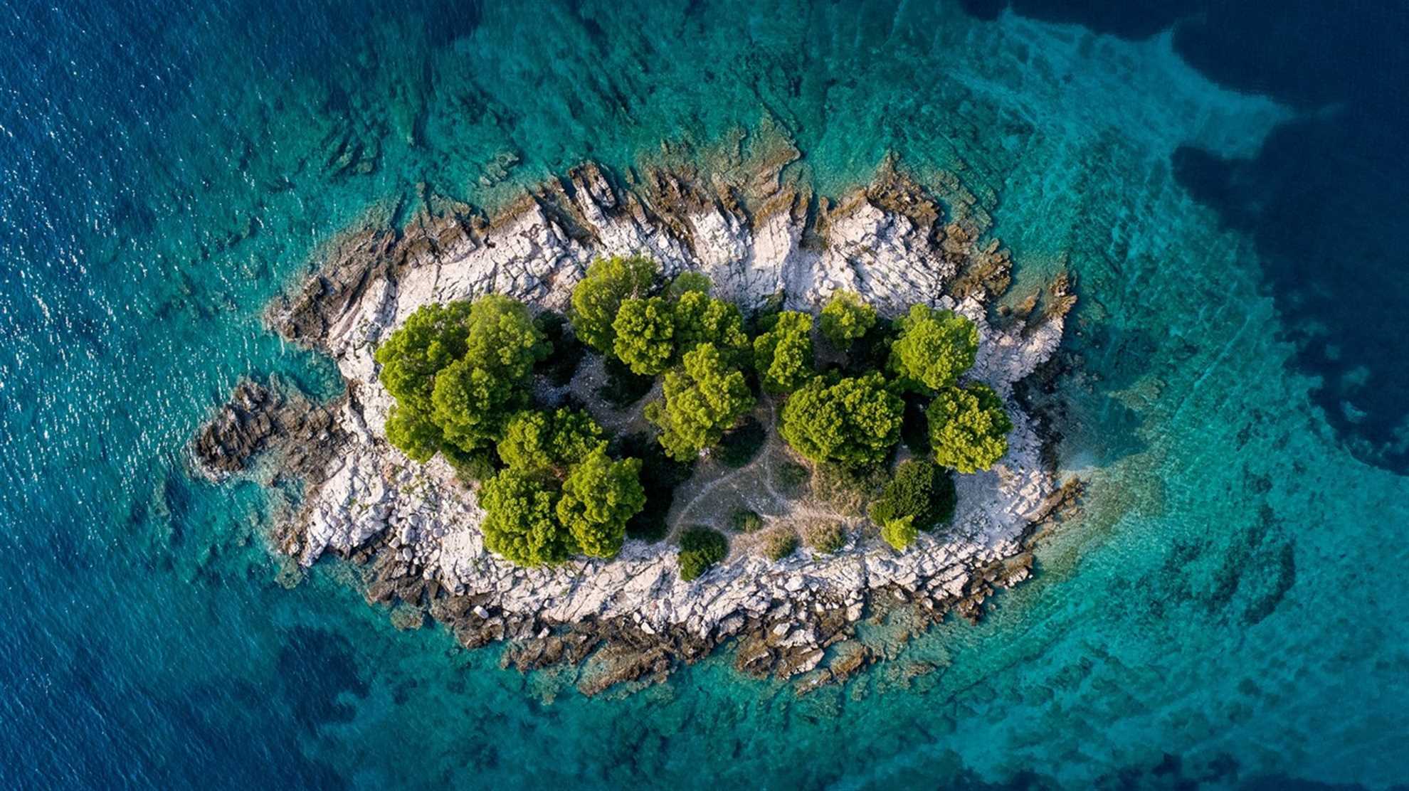 Small island in the Adriatic Sea Croatia 