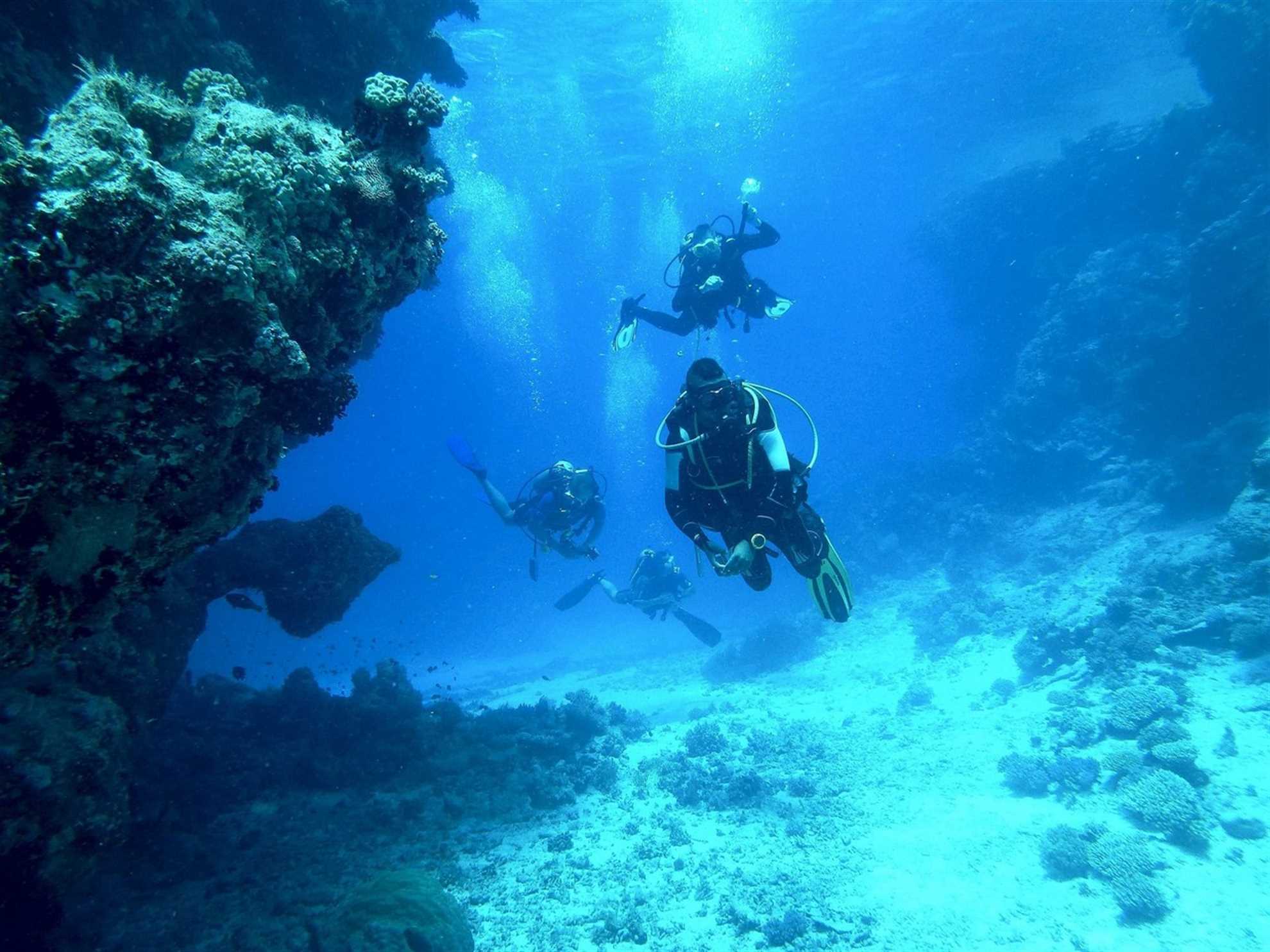 Diving near island Brac in Croatia