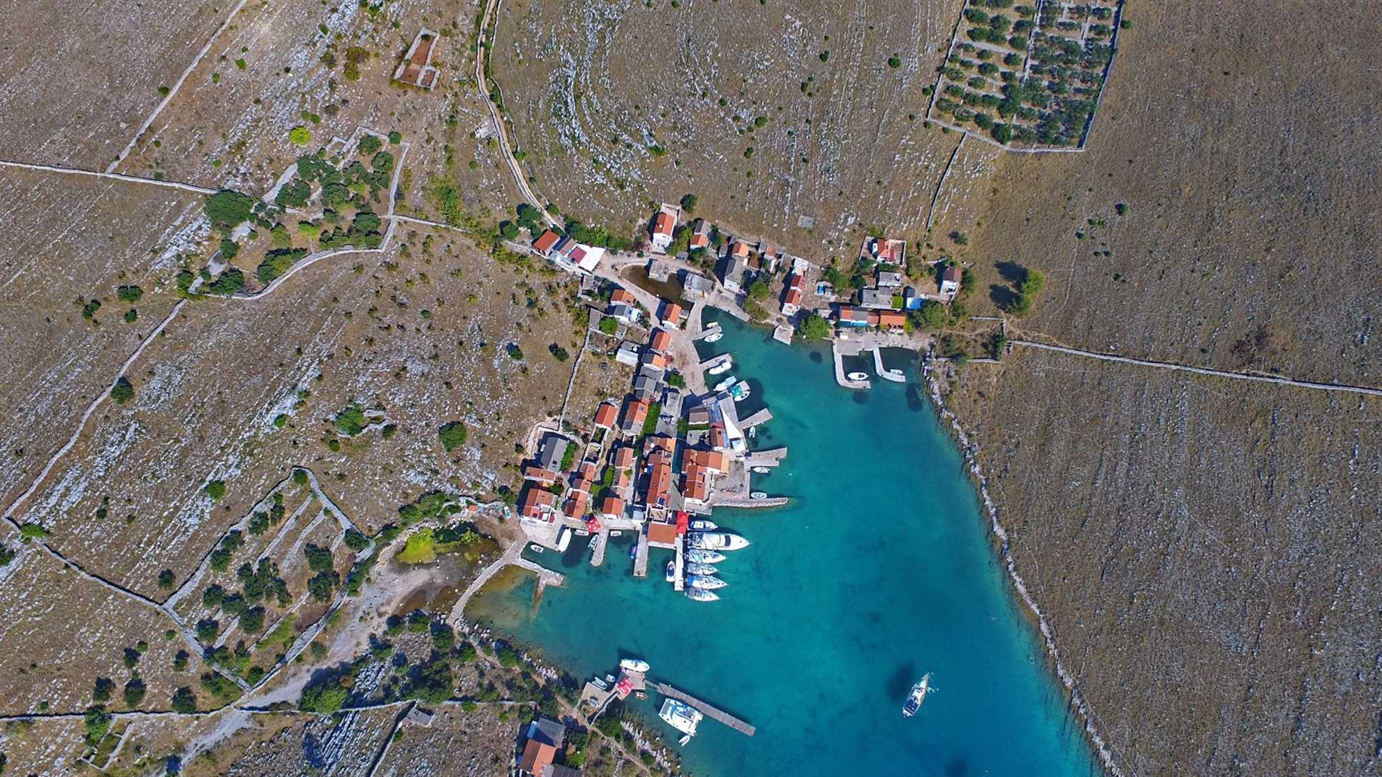 Aerial view of Vrulje Bay by Konoba Ante