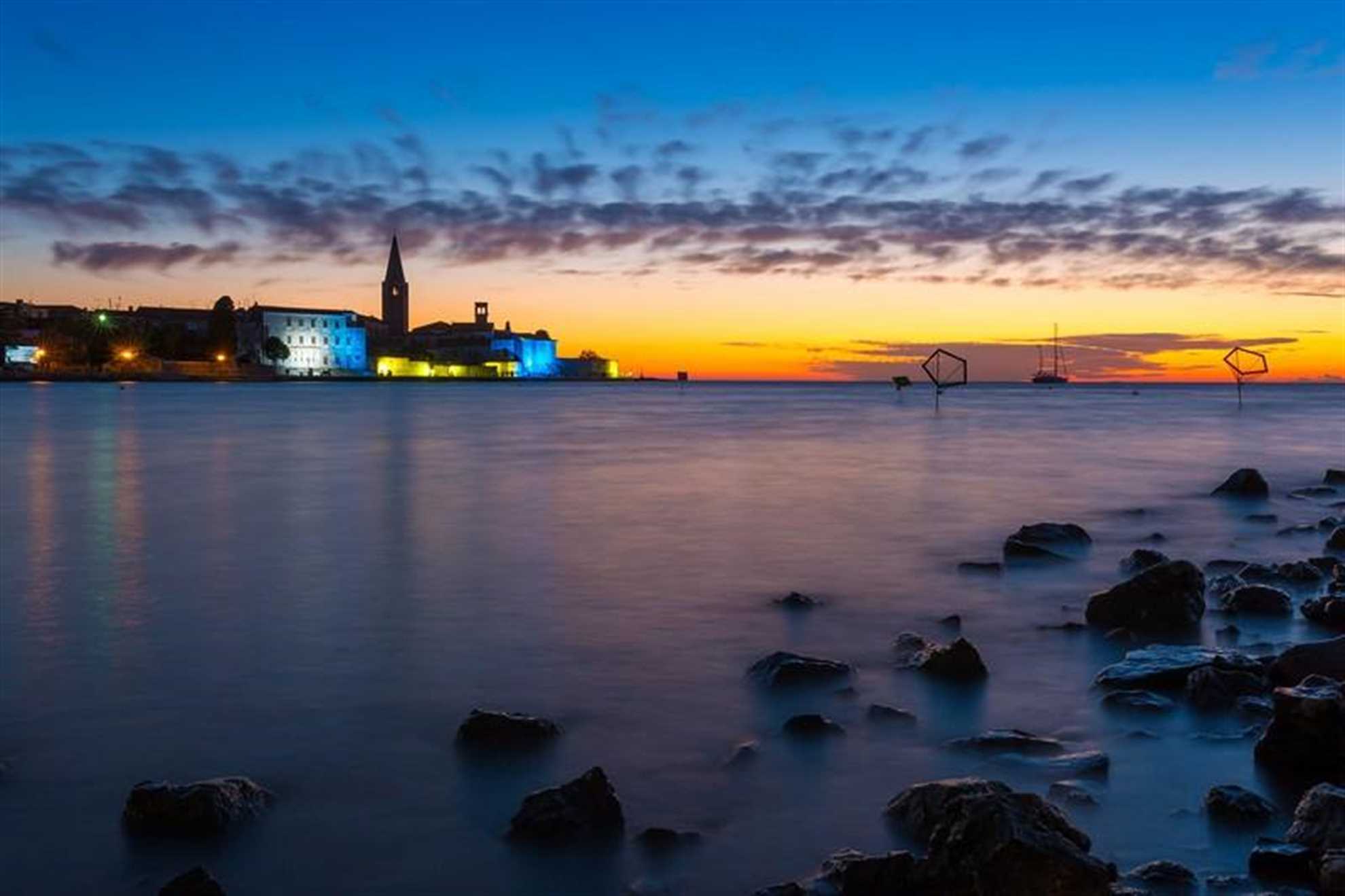 Waterfront city of Porec in Istria