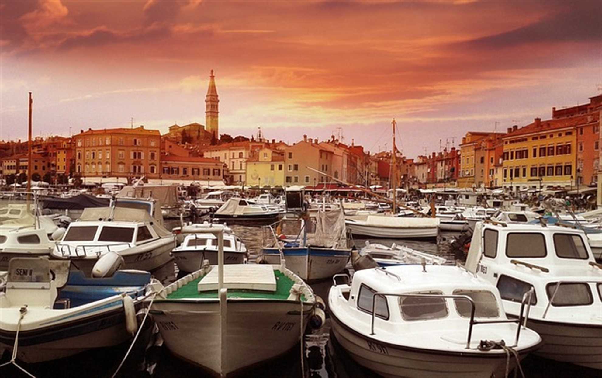 Romantische Stadt Rovinj in Istrien