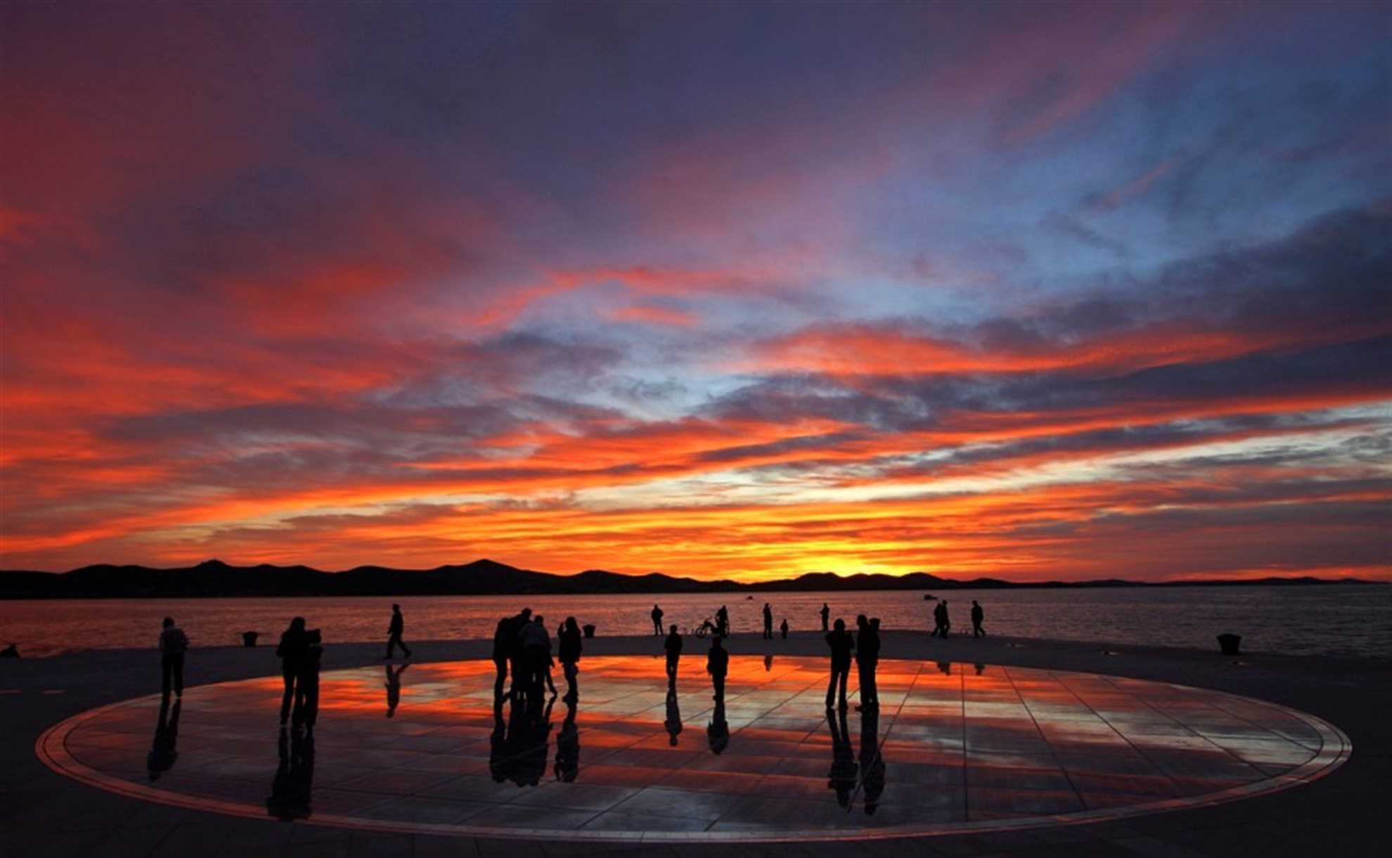 Beautiful sunset in Zadar